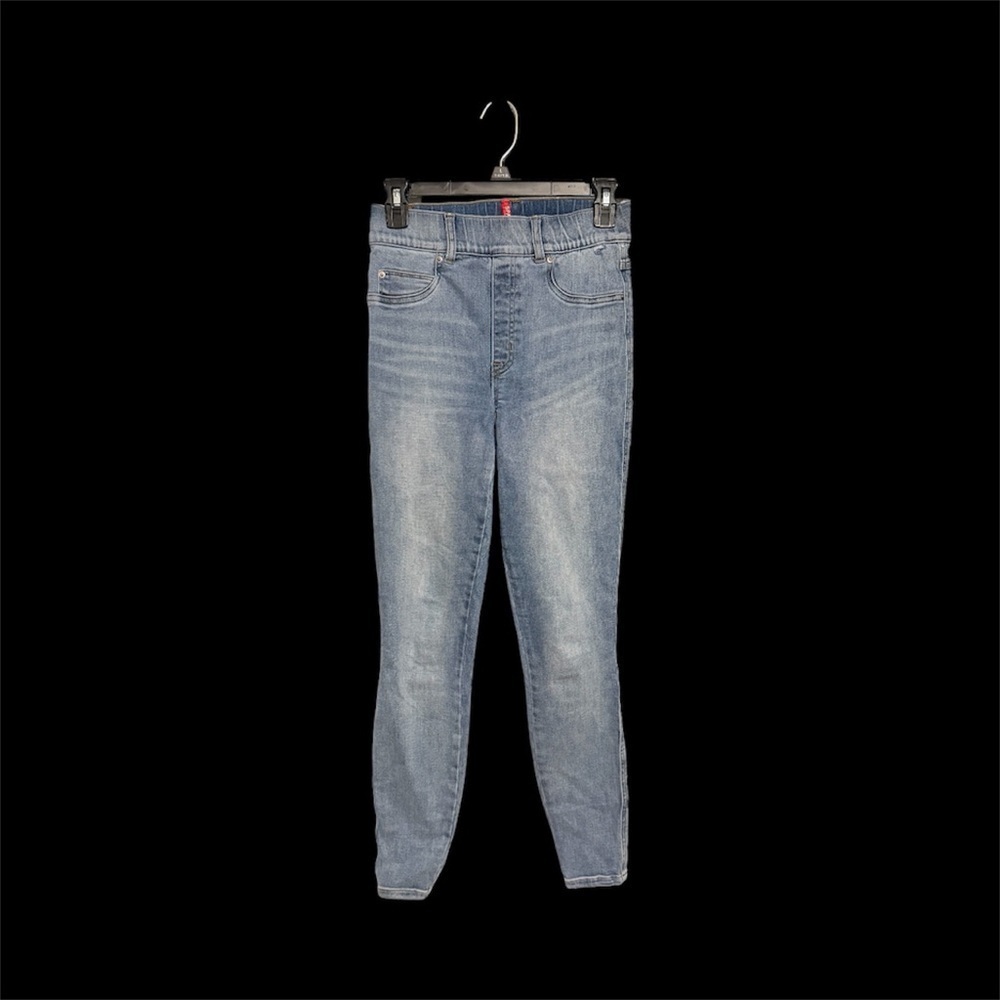 SPANX  Distressed Women's Skinny Shaping Pull-up Jeans in Light Blue